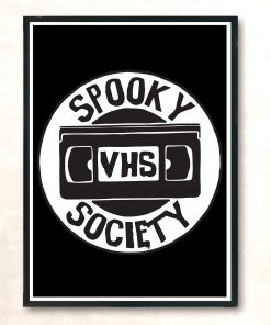 Spooky Vhs Society Halloween Aesthetic Wall Poster