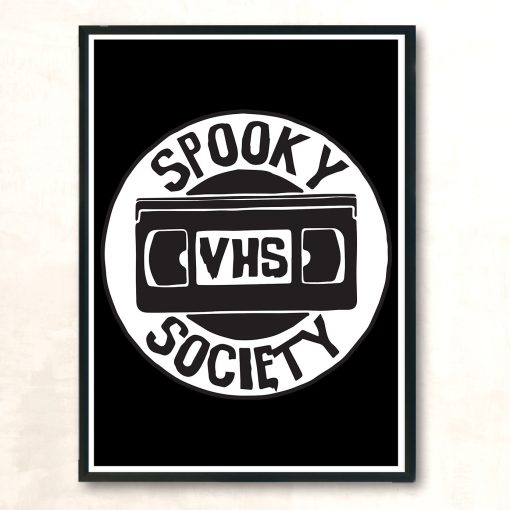 Spooky Vhs Society Halloween Aesthetic Wall Poster