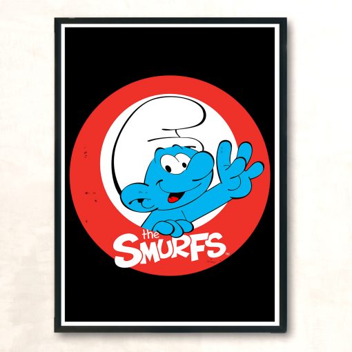 The Smurfs Vintage Cartoon Aesthetic Wall Poster