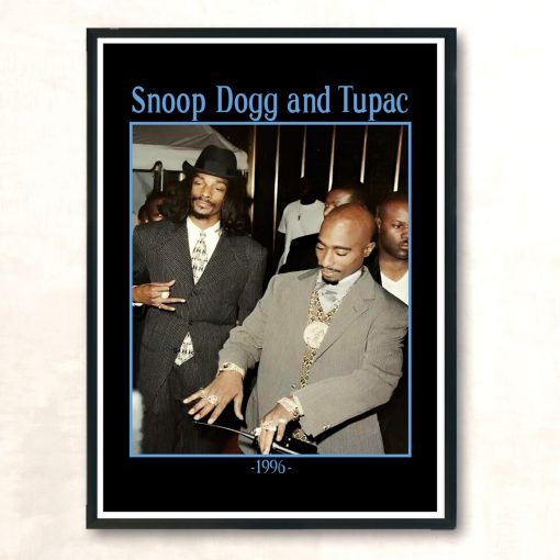 Tupac And Snoop Dogg 1996 Cool 90s Rapper Aesthetic Wall Poster