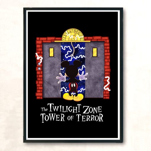 Twilight Zone Tower Of Terror Mickey Mouse Aesthetic Wall Poster