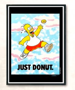 Vintage Homer Simpson Just Donut Aesthetic Wall Poster