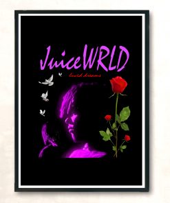Vintage Juice Wrld Lucid Dreams Rose Graphic Aesthetic Wall Poster