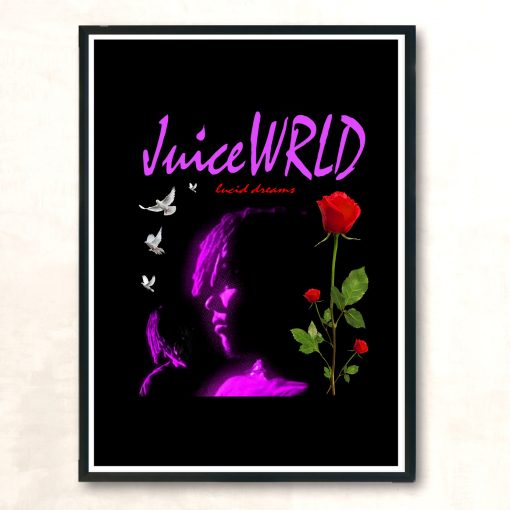 Vintage Juice Wrld Lucid Dreams Rose Graphic Aesthetic Wall Poster