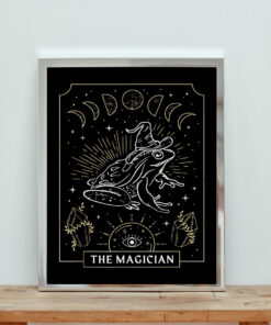 Frog Wizard Hat Moon Dark Academia Aesthetic Aesthetic Wall Poster