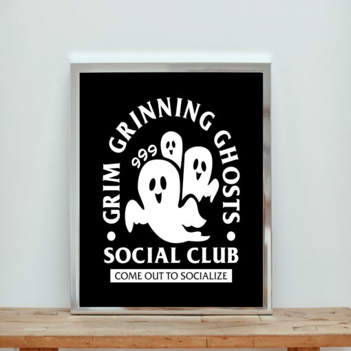 Grim Grinning Ghost Aesthetic Wall Poster