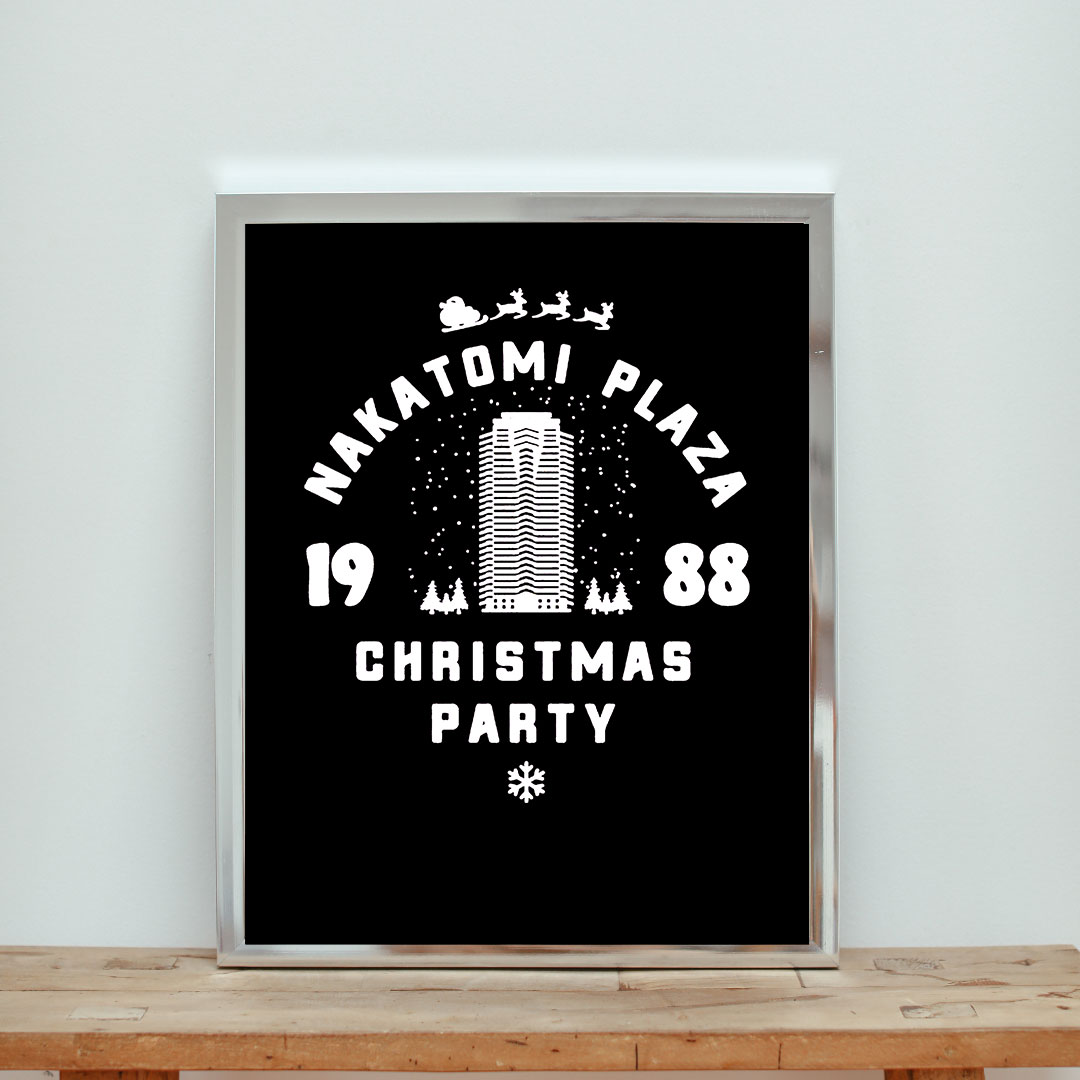 Nakatomi Plaza Christmas Party 1988 Aesthetic Wall Poster