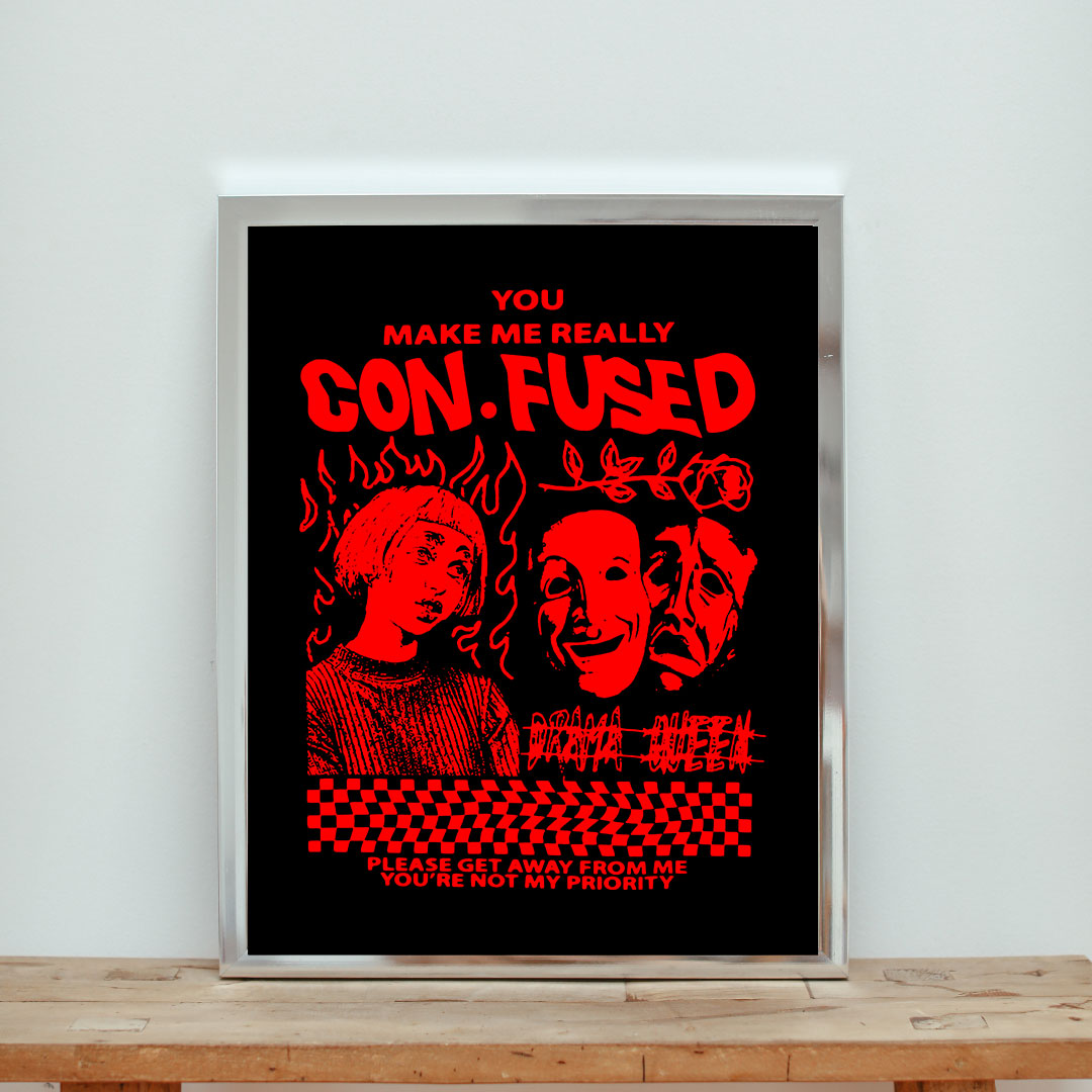 Sad Girl You Make Me Really Aesthetic Wall Poster