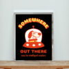 Somewhere Out There Space Dog Aesthetic Wall Poster