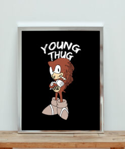 Sonic Young Thug Recorded White Aesthetic Wall Poster
