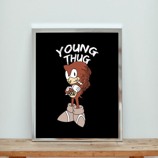 Sonic Young Thug Recorded White Aesthetic Wall Poster