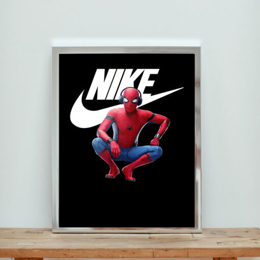 Spiderman With Headphone Aesthetic Wall Poster
