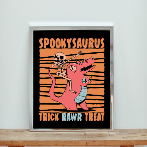 Spookysaurus Trick Rawr Treat Aesthetic Wall Poster