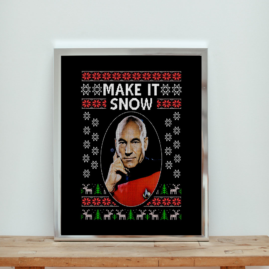 Star Trek Make It Snow Aesthetic Wall Poster