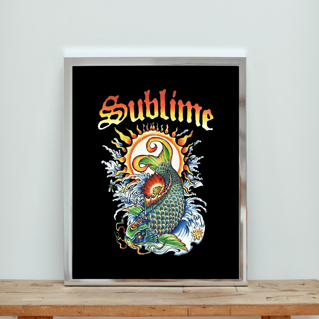 Sublime Koi Fish Aesthetic Wall Poster
