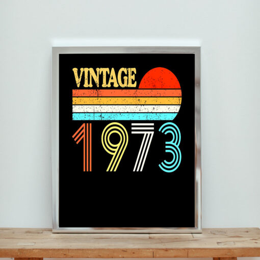 Vintage 1973 50th Birthday Aesthetic Wall Poster
