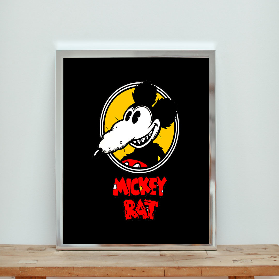 Vintage Mickey Rat Cartoon Movie Aesthetic Wall Poster